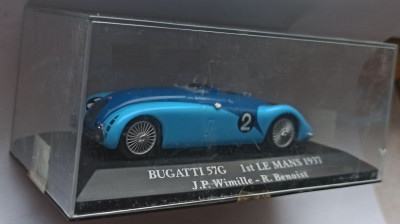 Macheta Bugatti 57G - Winner Le Mans 1937 - IXO/Altaya 1/43 (LeMans) foto