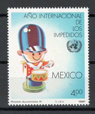Mexic 1981 MNH - Anul international al persoanelor cu handicap, nestampilat foto
