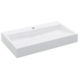 Cumpara ieftin Chiuveta, alb, 80x46x11cm, conglomerat turnat mineral/marmura