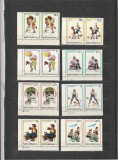 ROMANIA 1981 LP 1045 JOCURI DE COPII SERIE IN PERECHE MNH NESTAMPILATA