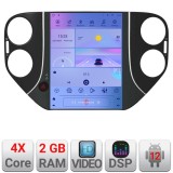 Navigatie Tesla VW Tiguan 2007-2012 cu Android 12, CarPlay, GPS si 2GB RAM