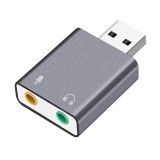 Adaptor de sunet, Sunmostar, Aluminiu, USB, Argintiu