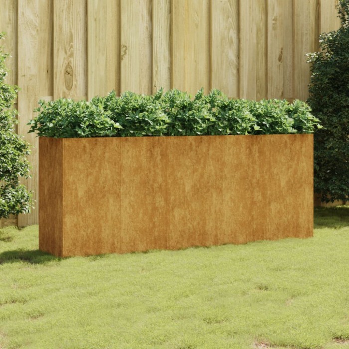 vidaXL Strat &icirc;nălțat de grădină, 200x40x80 cm, oțel corten 824527