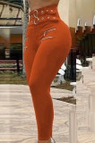 Cumpara ieftin A681-19 Pantaloni casual cu talie inalta si fermoare decorative