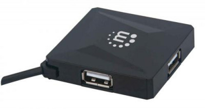 HUB USB 2.0 cu 4 porturi 164818 Manhattan negru foto