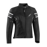 Geaca (jacheta) motociclete femei Racing/Roadster Ixon All season model Ilana Evo LS culoare: negru/alb, XS