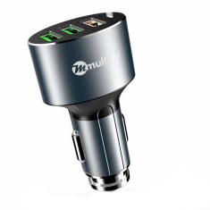 Incarcator Auto 6.6A / 36W cu 3 Porturi USB + Cablu Tip C, MultiLine foto