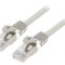 Cabluri patch S/FTP 6a 0,25m LSZH gri 27AWG Cablexpert