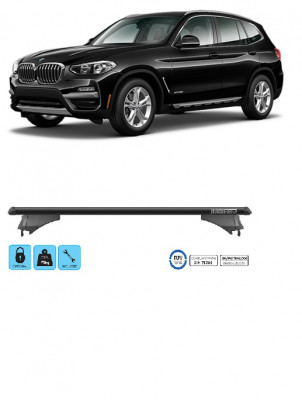 Set bare tranversale aluminiu Bmw X3 G01 2017-2020 TIGER BLACK L 120CM CU ANTIFURT foto