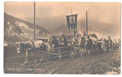 SV * PROCESIUNE FUNERARA * TRANSILVANIA DE NORD-VEST * FOTO DOCUMENT WWI ! foto