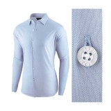 Camasa pentru barbati, albastru deschis, regular fit, bumbac, casual, premium - Business Class Ultra, L, M, S, XL, XXL, Maneca lunga