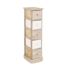 Comoda lemn 5 sertare Finnley 26x32x98 cm