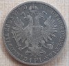 (A804) MONEDA DIN ARGINT AUSTRIA - 1 FLORIN 1860, LIT. A (VIENA), FRANZ JOSEPH, Europa