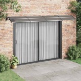 Copertina Usa Negru 400x100 cm Policarbonat vidaXL Protectie Ploaie Grindina Durabila