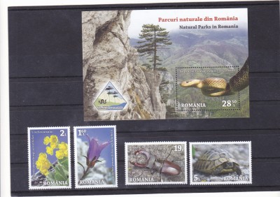 ROMANIA 2018 - PARCURI NATURALE, COLITA + SERIE, MNH - LP 2207. foto