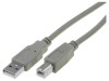 Cablu USB 2.0 A-B 5m gri, VCOM