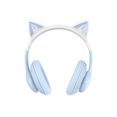 Handsfree Bluetooth XO Design BE38 Cat Lights, A2DP, Albastru
