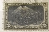 Timbre America Interbelica TMB1AMC Argentina 2 centavos