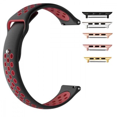 Curea din silicon compatibila cu Apple Watch 10, 46mm, Black Jam foto