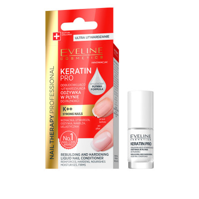 Tratament profesional pentru unghii, Eveline Cosmetics, Nail Therapy Keratin Pro, 5 ml foto