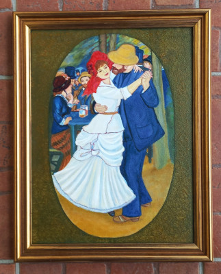 Tablou Dance-at-Bougival reproducere pictat in ulei pe panza 30x40 cm, foto