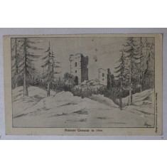 RUINELE CICEULUI IN 1800 , GRAFICA REPRODUSA , CARTE POSTALA , INCEPUTUL SEC. XX