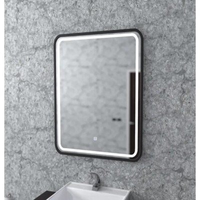 Oglinda LED Rectangulara 60x80cm - Rama Neagra Basic Touch AT1CT-IM1P-OG1D-C210S/60X80 foto