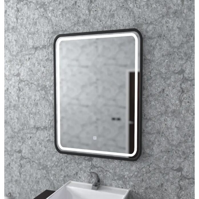 Oglinda LED Rectangulara 60x80cm - Rama Neagra Basic Touch AT1CT-IM1P-OG1D-C210S/60X80