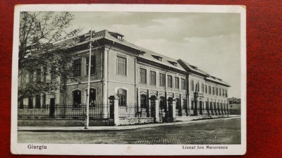 Giurgiu 1943 Liceul I. Maiorescu cenz. GIURGIU C.P. circ. foto