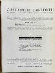 L&amp;#039;ARCHITECTURE D&amp;#039;AUJOURD&amp;#039;HUI nr. 9 - 1937 foto
