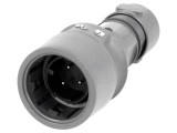Conector Circular Mufă Tată 3 Pin Nichelat Buccaneer 6000