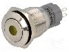 Intrerupator anti-vandalism, ON-(ON), &Oslash;16mm, ONPOW, LAS2-GQF-11D/Y24V/S-P