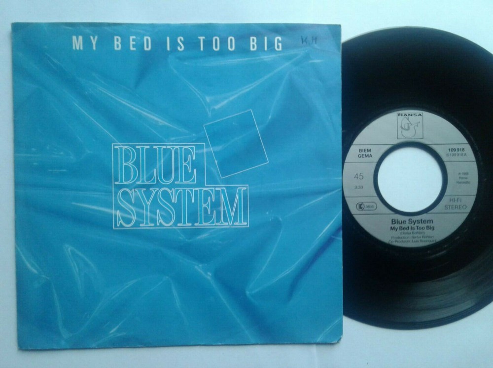 Blue System My Bed Is Too Big (1988, Hansa) Disc vinil single 7