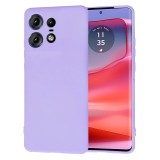 Husa premium din silicon pentru motorola edge 50 pro - softflex, microfibra, light purple