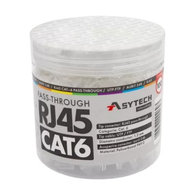 Mufa RJ-45 UTP Cat.6 EZ Passthrough (100 buc) RJ45-CAT6-EZ-JAR foto