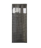 Set 6 buc suport tacamuri din PVC, culoare argintiu/gri