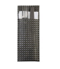 Set 6 buc suport tacamuri din PVC, culoare argintiu/gri foto