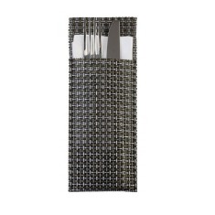 Set 6 buc suport tacamuri din PVC, culoare argintiu/gri
