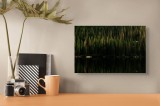 Tablou Canvas Pădure și Lac Reflecție Natură Serenitate Echilibru, 39 x 26 cm, CMCLASS