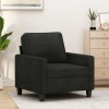 VidaXL Fotoliu canapea, negru, 60 cm, material textil 359151