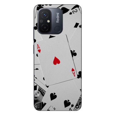 Husa compatibila cu Xiaomi Redmi 12C Silicon Gel Tpu Model Carti Poker foto