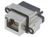 Soclu RJ45 IP68 pentru panou THT drept