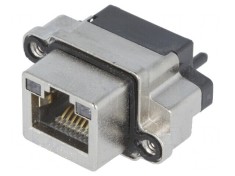 Soclu RJ45 IP68 pentru panou THT drept foto