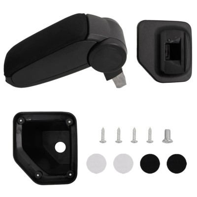 Cotieră auto, negru, 15x32x(40-52) cm ABS foto