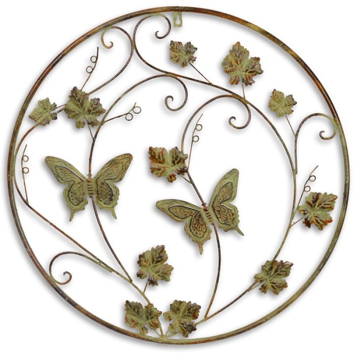 Decoratiune cu fluturi din fier forjat RZ-293