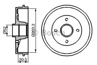 Tambur frana RENAULT CLIO II (BB0/1/2, CB0/1/2) (1998 - 2005) BOSCH 0 986 477 120 foto