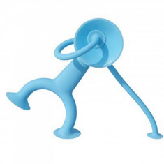 Omuleti flexibili, Jucarie cu Ventuze Sibelly, Figurina din cauciuc siliconic cu ventuze - Albastru foto