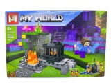 Set constructie My World temnita cu capcana si figurina 4 in 1 cu 96 piese aventuri subterane mg1168A