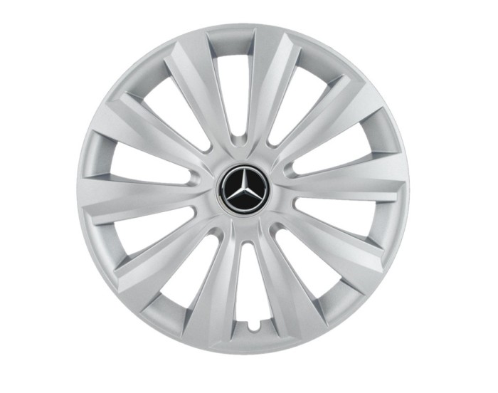 Set 4 capace roti Delta cromat R15 pentru gama auto Mercedes