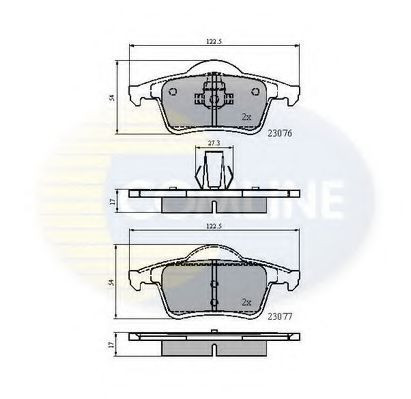 Set placute frana,frana disc VOLVO V70 II (SW) (2000 - 2007) COMLINE CBP0729